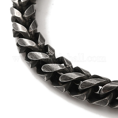 Браслеты из хирургической нержавеющей стали 316 с цепочкой из пшеницы и магнитными застежками BJEW-Q349-04B-1