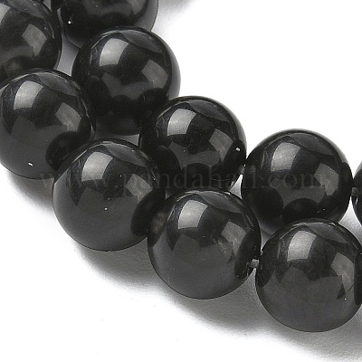 Натуральные ледяные обсидиановые бусинки G-P590-A02-10mm-01-1