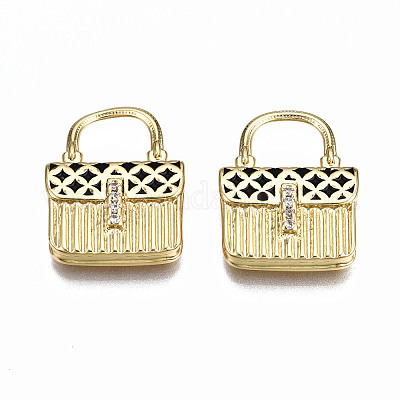 Латунные микропроволочные кубические циркониевые подвески из эмали ZIRC-Q200-020A-NF-1