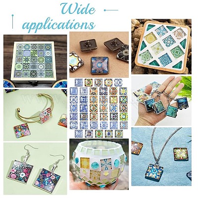 2 пакетик стеклянных кабошонов 2 стилей&nbsp;GGLA-YW0001-26-1