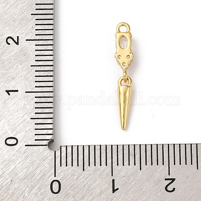 Латунные микро проложить кубического циркония подвески KK-I276-11G-01-1