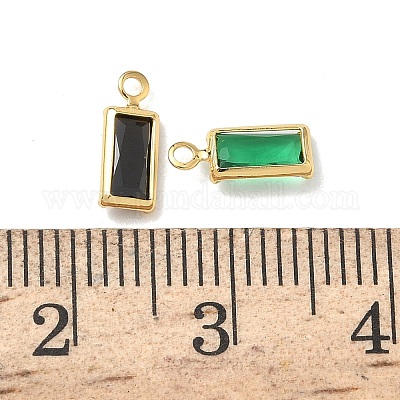 Подвески из латуни с кубическим цирконием и стеклом KK-Z136-11G-1