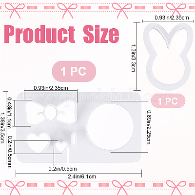 2 шт. 2 пластиковых формочки для глины DIY-GF0009-29-1