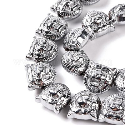 Гальванические нити из синтетических немагнитных гематитовых бусин G-Q174-04B-1