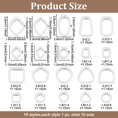 10 комплект пластиковых форм 10-х видов DIY-UN0007-34-1