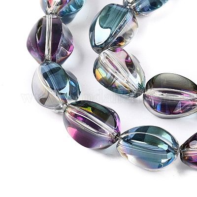 Стеклянные бусины с гальваническим покрытием &nbsp;EGLA-T028-01M-1