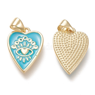 Латунь эмаль подвески ZIRC-F116-10B-G-1