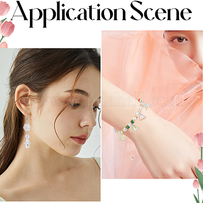 360 шт. двухцветные прозрачные акриловые колпачки для бусин TACR-SC0001-24-1