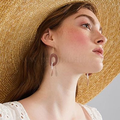 60шт 10 цвета деревянные подвески WOOD-NB0002-25-1