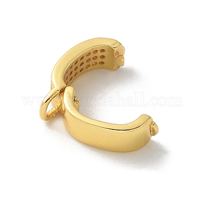 Латунные микро проложить кубического циркония кулон поручительств KK-P292-02G-1