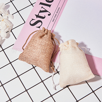 Pochettes en toile de jute&nbsp;ABAG-BC0001-08-9x7-1