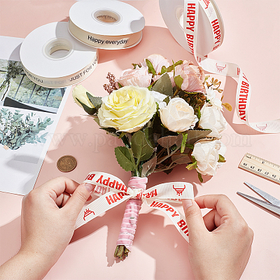 Лента из полиэстера с принтом на тему дня рождения OCOR-WH0058-91C-1