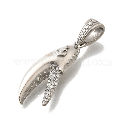 Подвески из нержавеющей стали 316l с микропаве из прозрачных кубических цирконий STAS-S160-01P-1