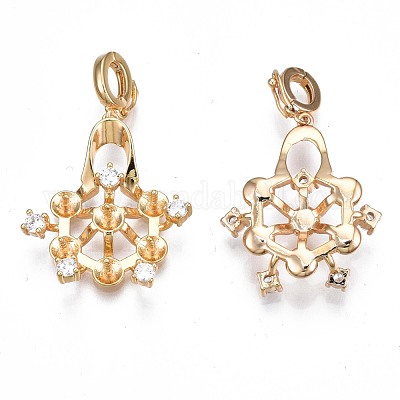 Латунная микропаве из прозрачного кубического циркония KK-N232-231-1