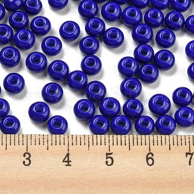 Perles de rocaille en verre imitation jade&nbsp;SEED-Z001-A-B14-1