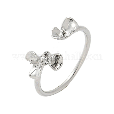 Оправы для колец из латуни в виде цветка KK-K297-02P-1