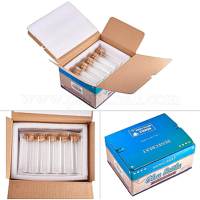 Пустые бутылки с небольшим стеклянным пробком AJEW-BC0003-05-1