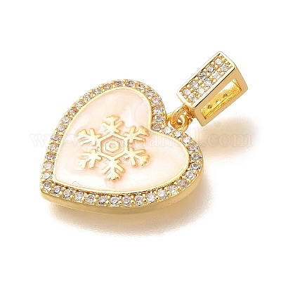 Латунные подвески с микропаве из прозрачного кубического циркония KK-R212-12G-05-1