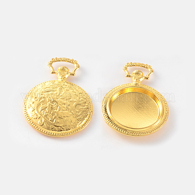 Плоские круглые сеттинги сплава кулон кабошон PALLOY-J414B-G-1