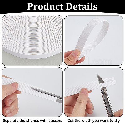 10м плоские бумажные шнуры&nbsp;OCOR-WH20001-92E-1