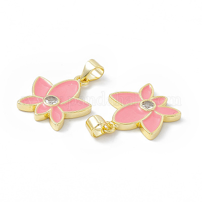 Подвески из латуни с эмалью в стойку KK-B065-05-1