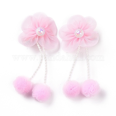 Цветочная ткань металлические заколки крокодил&nbsp;LS-PHAR-D013-01A-1