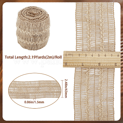 Джутовая лента с кисточками длиной 2 м. OCOR-WH20006-05-1