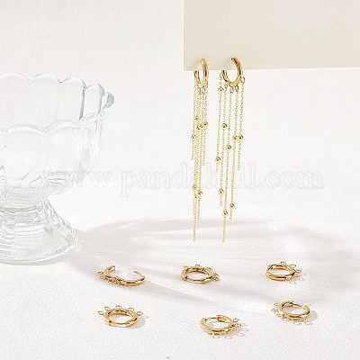 5 пара сережек-колец из нержавеющей стали 304 STAS-UN0047-37-1