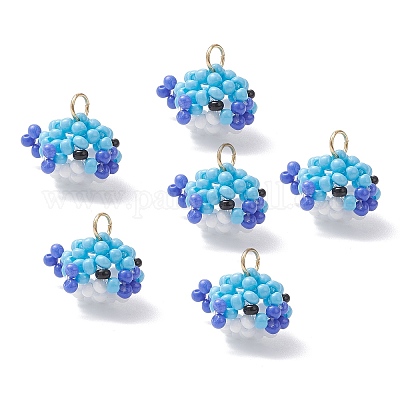 4 шт. подвески-пуховики из стеклянных бусин PALLOY-MZ01121-1