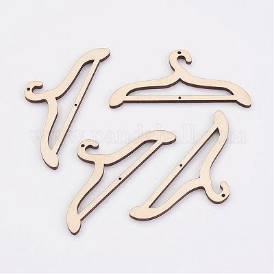 Неокрашенный деревянный кулон&nbsp;WOOD-K005-10-1