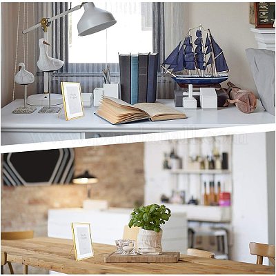 Стеклянная рамка для фотографий с железным мольбертом AJEW-WH0021-58B-1