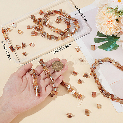 4 нити окрашенных натуральных пресноводных ракушек SHEL-BBC0001-14A-1