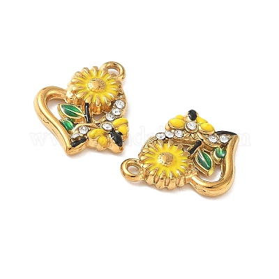 Подвески из нержавеющей стали 304 со стразами STAS-I346-36G-1