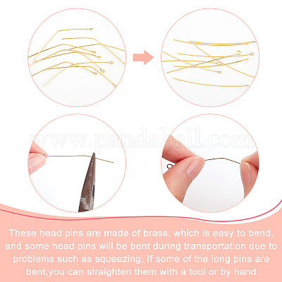 100 шт. латунные штифты для глаз KK-BC0009-17-1