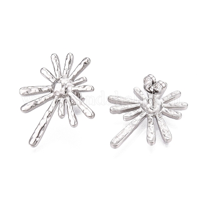 Серьги-гвоздики из нержавеющей стали 304 EJEW-G395-30P-1