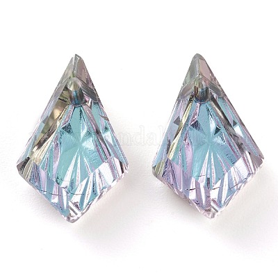 Подвески из тисненого стекла со стразами GLAA-J101-01B-001VL-1