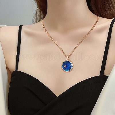 Ожерелье с подвеской в виде голубой луны JN1067A-1