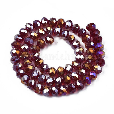 Стеклянные бусины с гальваническим покрытием  EGLA-A034-T3mm-B29-1