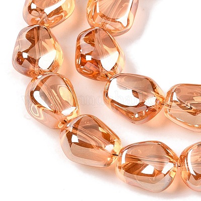 Стеклянные бусины с гальваническим покрытием &nbsp;EGLA-T021-08E-1