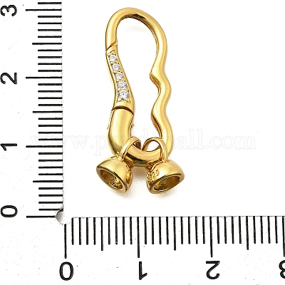 925 застежка-бабочка из стерлингового серебра с кубическим цирконием STER-R011-01G-1