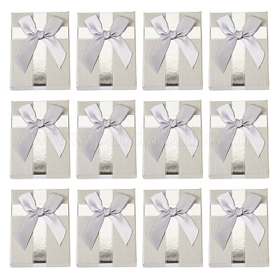 Прямоугольные бумажные подарочные коробки с бантом CON-TAC0010-89B-1