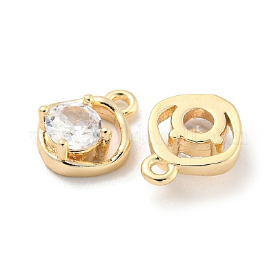 Латунь стекло кулоны KK-L211-014G-01-1