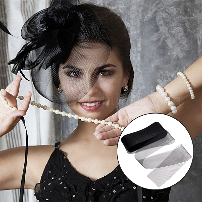 23 ярд эластичных полиэфирных декоративных сетчатых лент OCOR-WH0082-180A-1