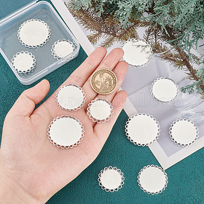 12 шт. 3 стиля железные подвески-слайдеры кабошоны FIND-PH0008-77S-1