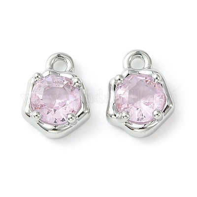 Латунные микро проложить кубического циркония подвески KK-L208-10P-03-1