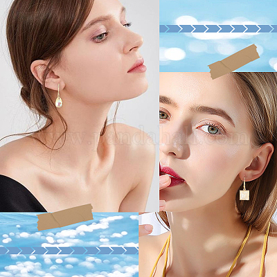 20 шт. латунные крючки для сережек с покрытием KK-SC0004-61-RS-1