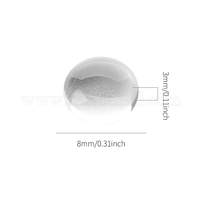 200шт прозрачные стеклянные кабошоны GGLA-YW0001-03-1