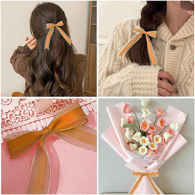 1 рулон однотонных лент из органзы ORIB-CY0001-02G-1