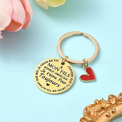 Брелок из эмалевого сплава и нержавеющей стали 201 KEYC-YW00101-04-1