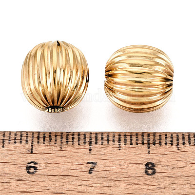 Текстурированные бусины из нержавеющей стали 304 STAS-T072-11G-1